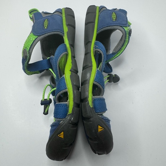 Keen Kids Blue and Neon Green Sandals Size 7 - Picture 6 of 8